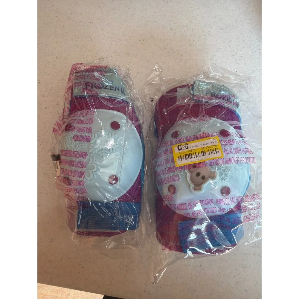 Disney Frozen 2 Kids Bike Skating Knee Elbow Pads Purple Blue Snowflake 71822